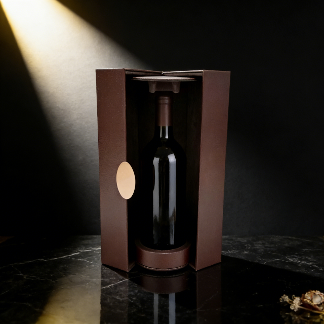Luxury Brown Special Paper,Cardboard Wine Box, custom wine box, wine gift box,Luxury Brown Special Paper, Cardboard Wine Box - Shockproof Durable Protectiv for Wine Packaging
