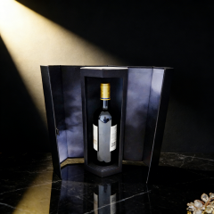 Luxury Black Recyclable Paper,Cardboard Wine Box, custom wine box, wine gift box,Luxury Black Recyclable Paper, Cardbo Wine Box - Durable Protectiv for Wine Packaging