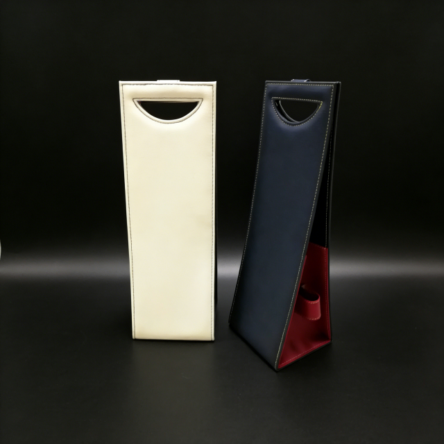 Foldable Leather Wine Box, leather wine box, custom wine box,Foldable andnbsp;leather Sewingandnbsp; Wine Box - Shockproo