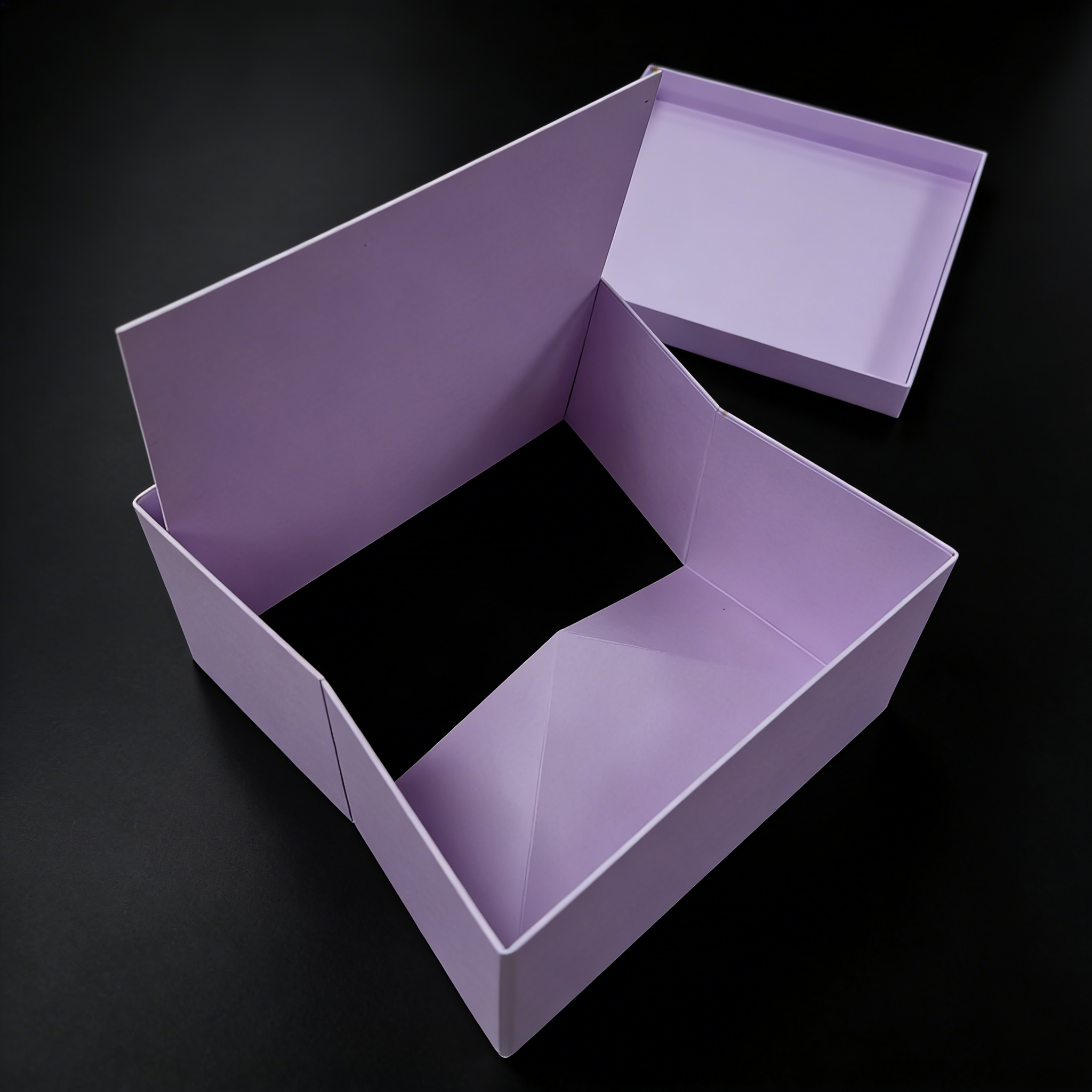 FSC Purple Magnetic Folding Box, custom folding box/folding gift box,FSC Purple Special Paper Folding Box Magnetic for Retail Shoe Packaging