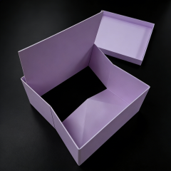 FSC Purple Magnetic Folding Box, custom folding box/folding gift box,FSC Purple Special Paper Folding Box Magnetic for Retail Shoe Packaging