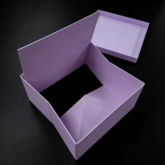FSC Purple Magnetic Folding Box, custom folding box/folding gift box,FSC Purple Special Paper Folding Box Magnetic for Retail Shoe Packaging
