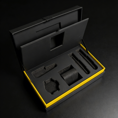 Luxury Gold Foil Watch Box Watch Gift Box,Premium Gold Foil Specialty Paper Watch Box Top & Lid Bulk B2B Packaging