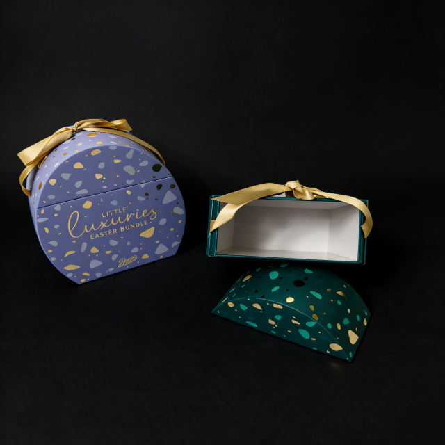 Vibrant Coated Paper Gift Box Green Purple Gift Box,Colorful Green Purple Coated Paper Gift Box Book Type With Ribbon Bulk