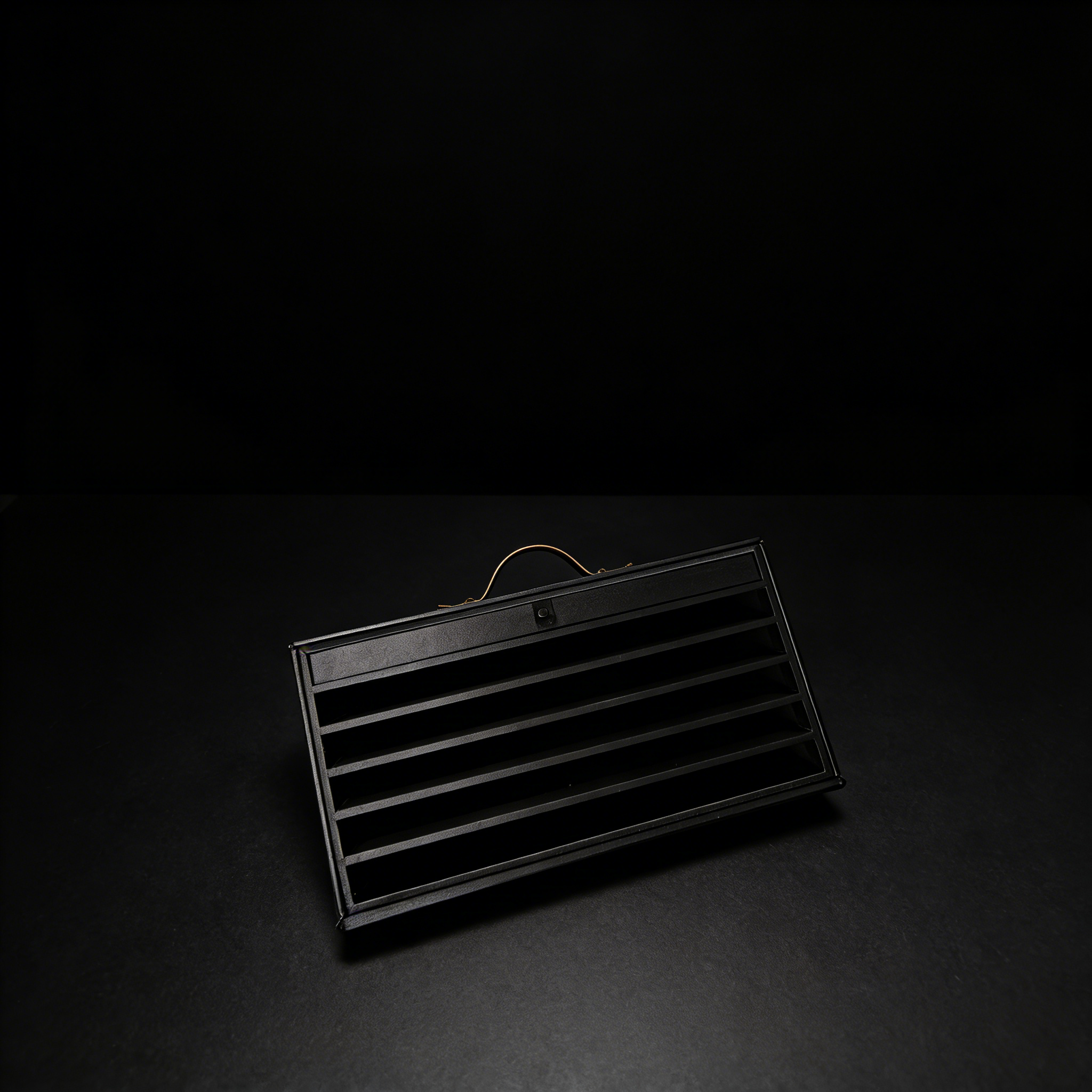 Luxury PU Leather Gift Box Black Gift Box,Premium Black PU Leather Gift Box Book Type With Metal Handle Bulk