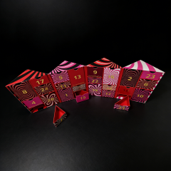 Classic Coated Paper Gift Box Red Gift Box,Durable Red Coated Paper Gift Box Book Type Custom Packaging Bulk