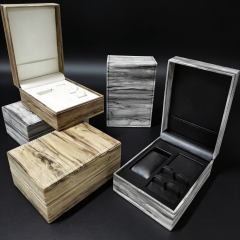 Multi-Functional Woodgrained Paper watch box, custom watch box, watch gift box,Multi-Functional Woodgrained Paper watch box - Protective Display for watch box