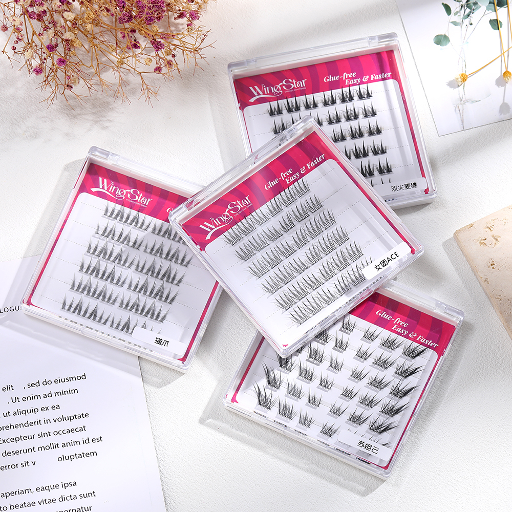 glue-free Cluster Eyelash QFY-6 Rows