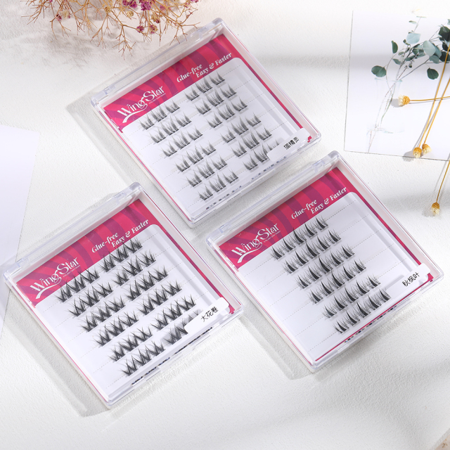 glue-free Cluster Eyelash QFY-6 Rows