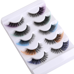 WS-C1 colorful 5 pairs strip eyelashes