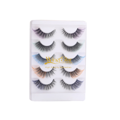 WS-C1 colorful 5 pairs strip eyelashes