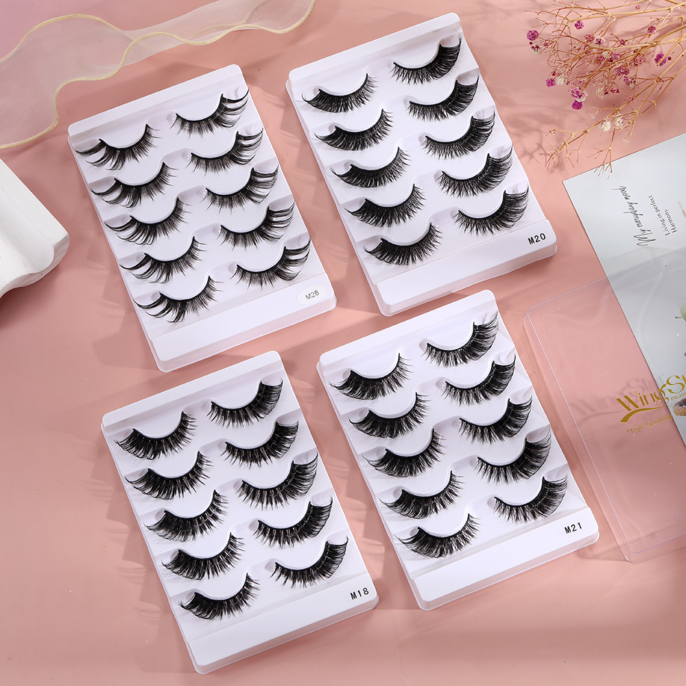 WS-M18 5 pairs strip eyelashes