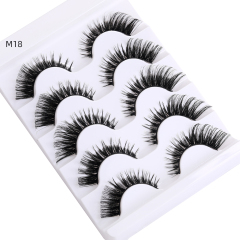 WS-M18 5 pairs strip eyelashes
