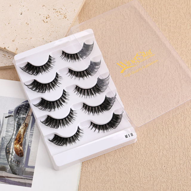 WS-M18 5 pairs strip eyelashes
