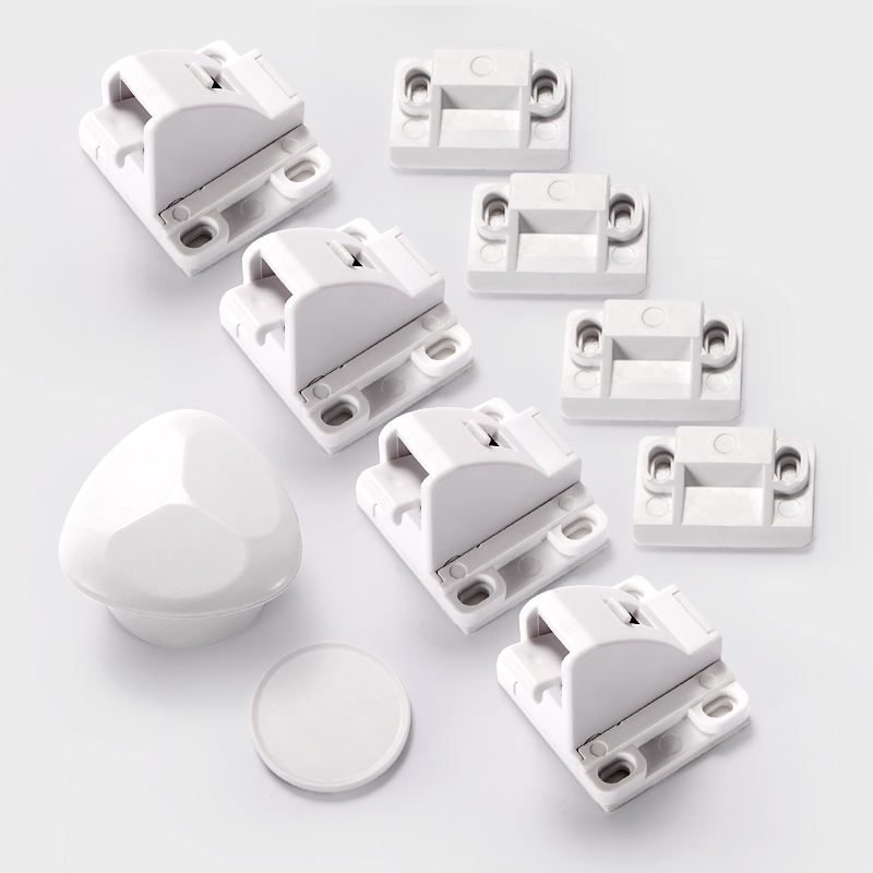 New Products Safety Baby Magnetic Cabinet Locks – 4 Locks + 1 Key, Child Proof Cupboard Door Lock Set for Home Safety