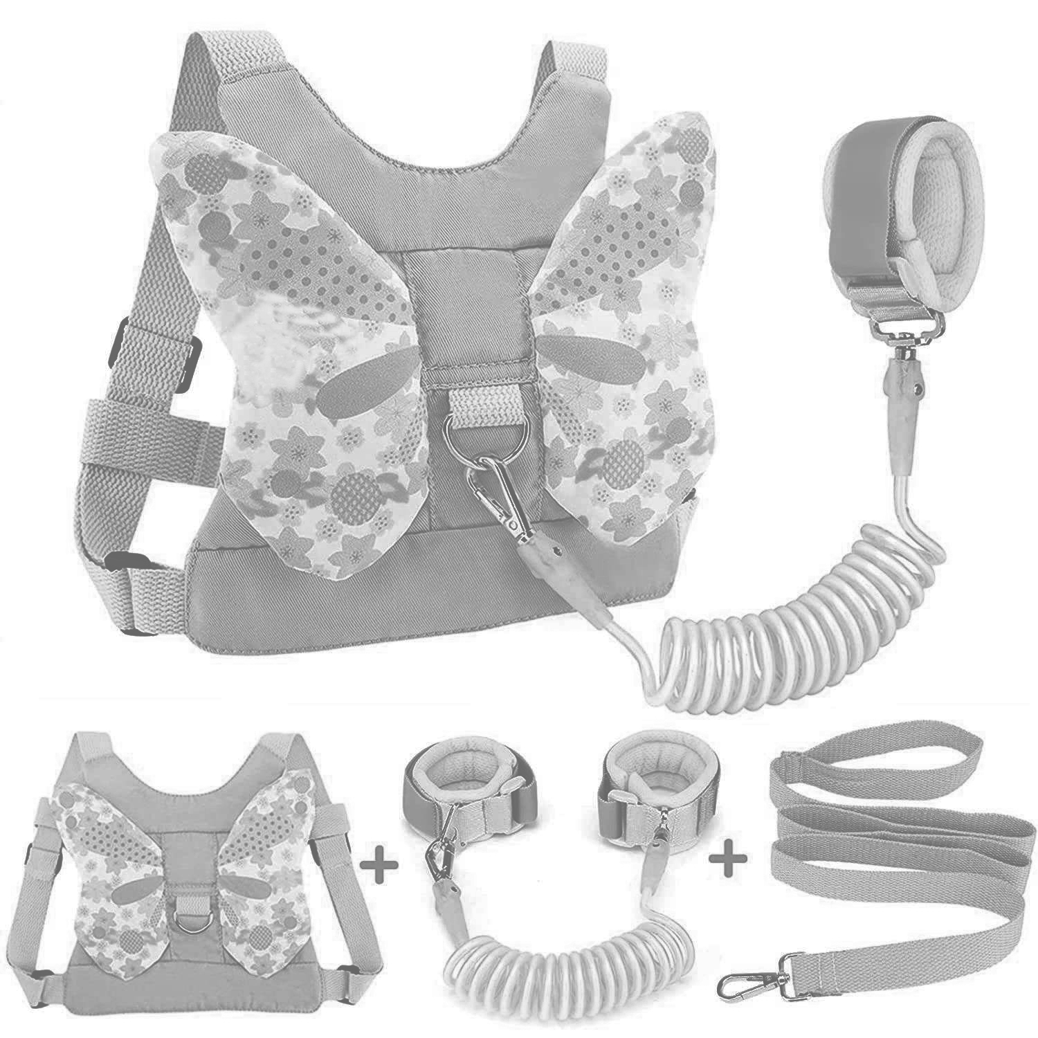 Kids Harness Leash with Anti-Lost Wrist Link – Child Walking Safety Tether for Ages 1-5, Travel & Outdoor Use