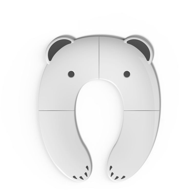 Patented Cute Bear Design Foldable Portable Toilet Training Seat for Kids – Non-Slip PP Material, Indoor & Outdoor Use