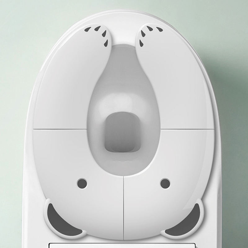 Patented Cute Bear Design Foldable Portable Toilet Training Seat for Kids – Non-Slip PP Material, Indoor & Outdoor Use