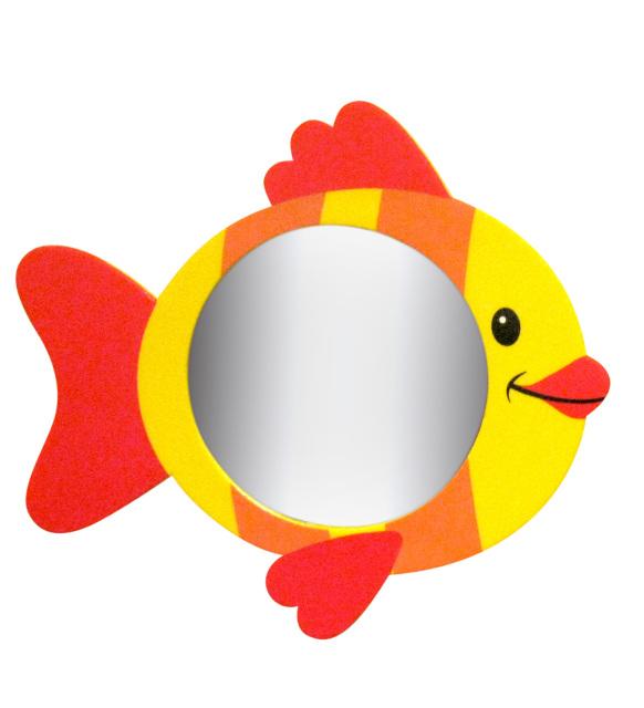 Adhesive Kids Bathroom Mirror – Shatterproof Acrylic Baby Mirror with Animal Design