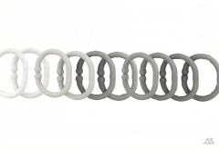 18-Pack BPA-Free Teething-Safe Linkable Toy Chains for Strollers, Car Seats & Play Mats | Multi-Sensory Development & Travel-Friendly Baby Toys (Grey)