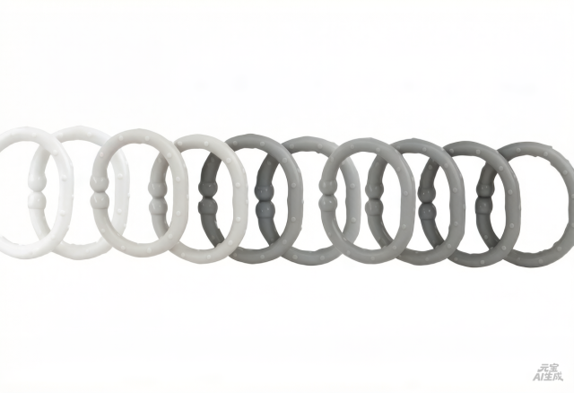 18-Pack BPA-Free Teething-Safe Linkable Toy Chains for Strollers, Car Seats & Play Mats | Multi-Sensory Development & Travel-Friendly Baby Toys (Grey)
