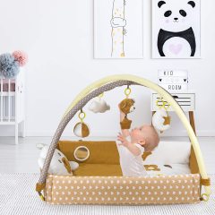 Baby Play Gym Mat Plush Material Interactive Toys Square Design 0+ 3M+ 6M+ Months
