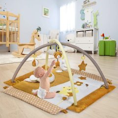Baby Play Gym Mat Plush Material Interactive Toys Square Design 0+ 3M+ 6M+ Months