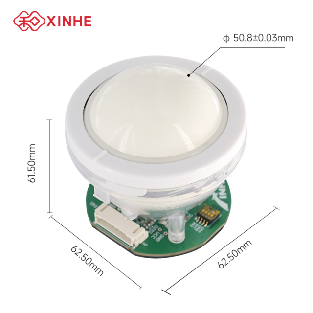Trackball médico óptico USB XH-50 de 50,8 mm de alta calidad XINHE, resistente al agua, control industrial optoelectrónico USB
