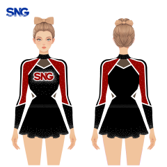 Custom Youth White Cheerleading Uniforms - Breathable Cheer Uniform for School Competition Teams Performance Wear