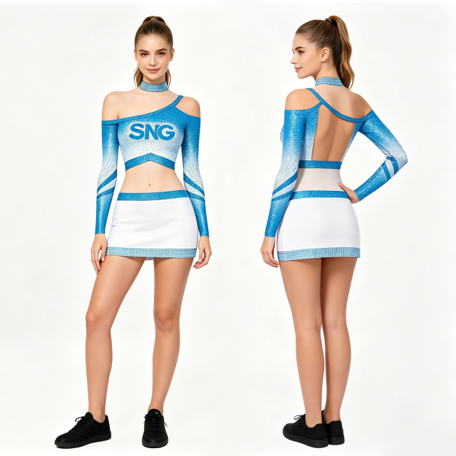 Cheer Uniforms Youth Blue And Gold Red Black Sideline Green Pink Orange Body Cheer Uniforms Youth Sale Apparel