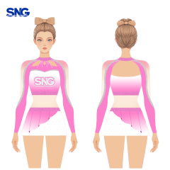 Rhinestone Cheerleading Uniforms Custom Girls Youth Kids Outfits Sideline Cheer Squad Team Uniform Wear