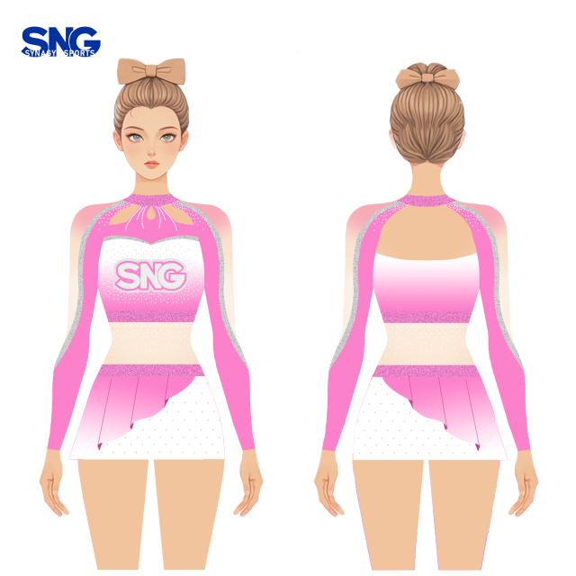 Rhinestone Cheerleading Uniforms Custom Girls Youth Kids Outfits Sideline Cheer Squad Team Uniform Wear