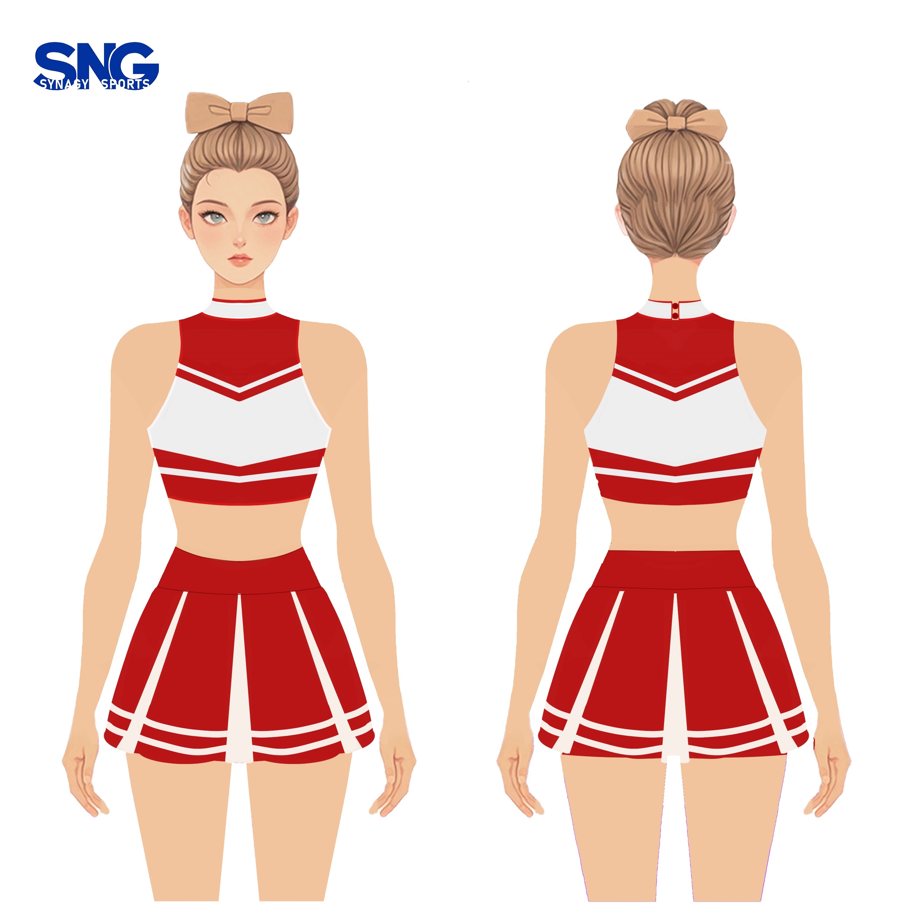 Taylor Made Cheer Uniforms Custom Fitted Design Premium Fabric For Youth Cheerleading Performance Outfits