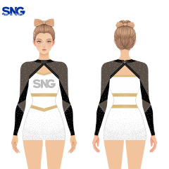 Black Gold Cheerleading Uniforms Professional Grade High Quality Apparel For School Varsity Cheer Squad