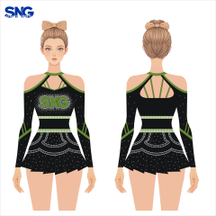 School Cheer Uniforms Varsity Reversible Design High Quality Blank Cheerleading Outfits For Youth Girls