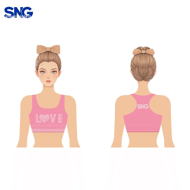 Custom Cheer Practice Wear Breathable Stretch Fabric For Kids Youth Girls Comfortable Daily Training Apparel Set
