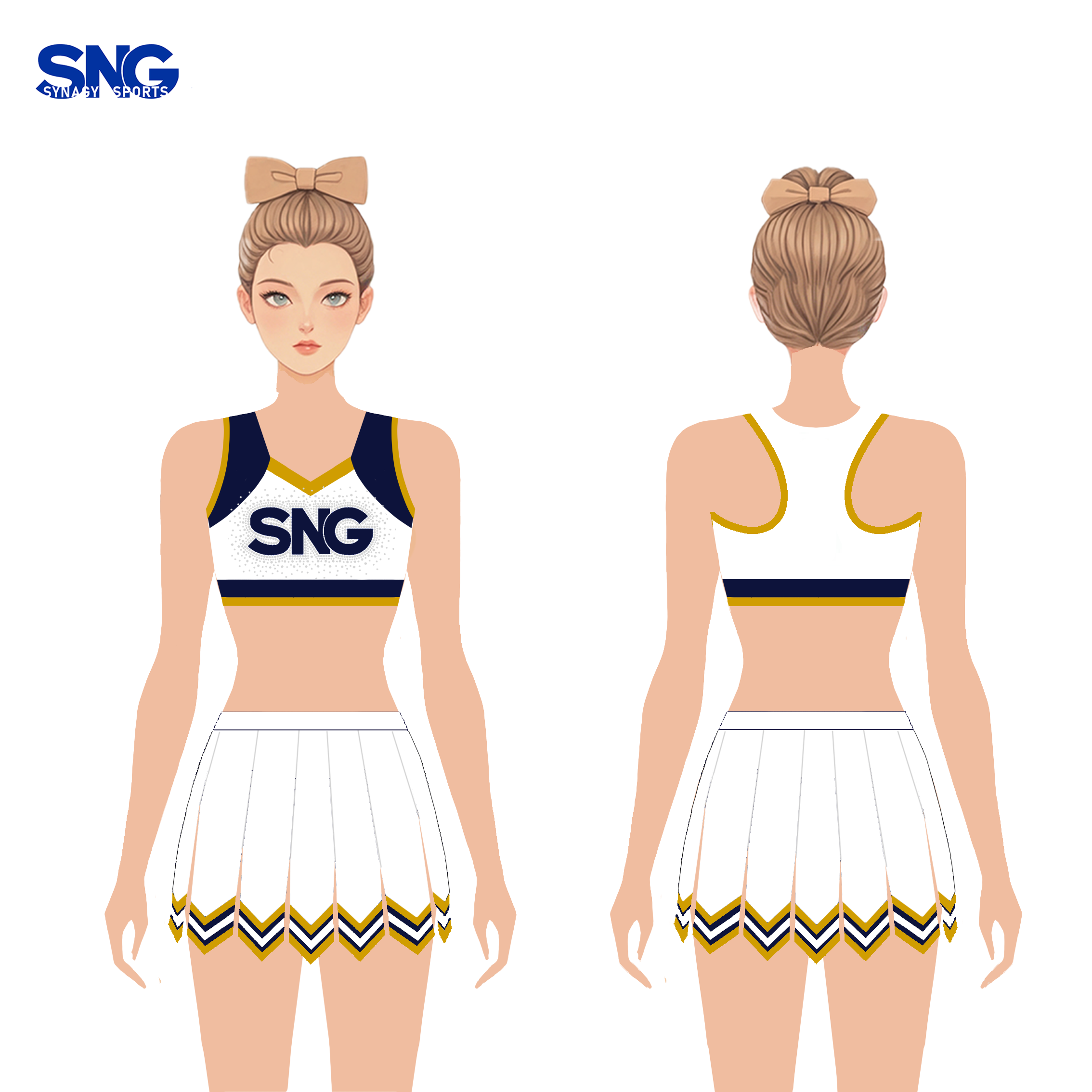 Cheerleading Practice Uniform Flexible Fabric Shorts Top Set For Kids Girls Practice And Training