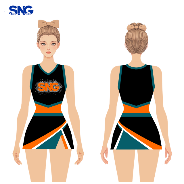 Custom Cheer Practice Uniform Quick Dry Fabric Comfortable Fit For Girls Cheerleading Team Practice