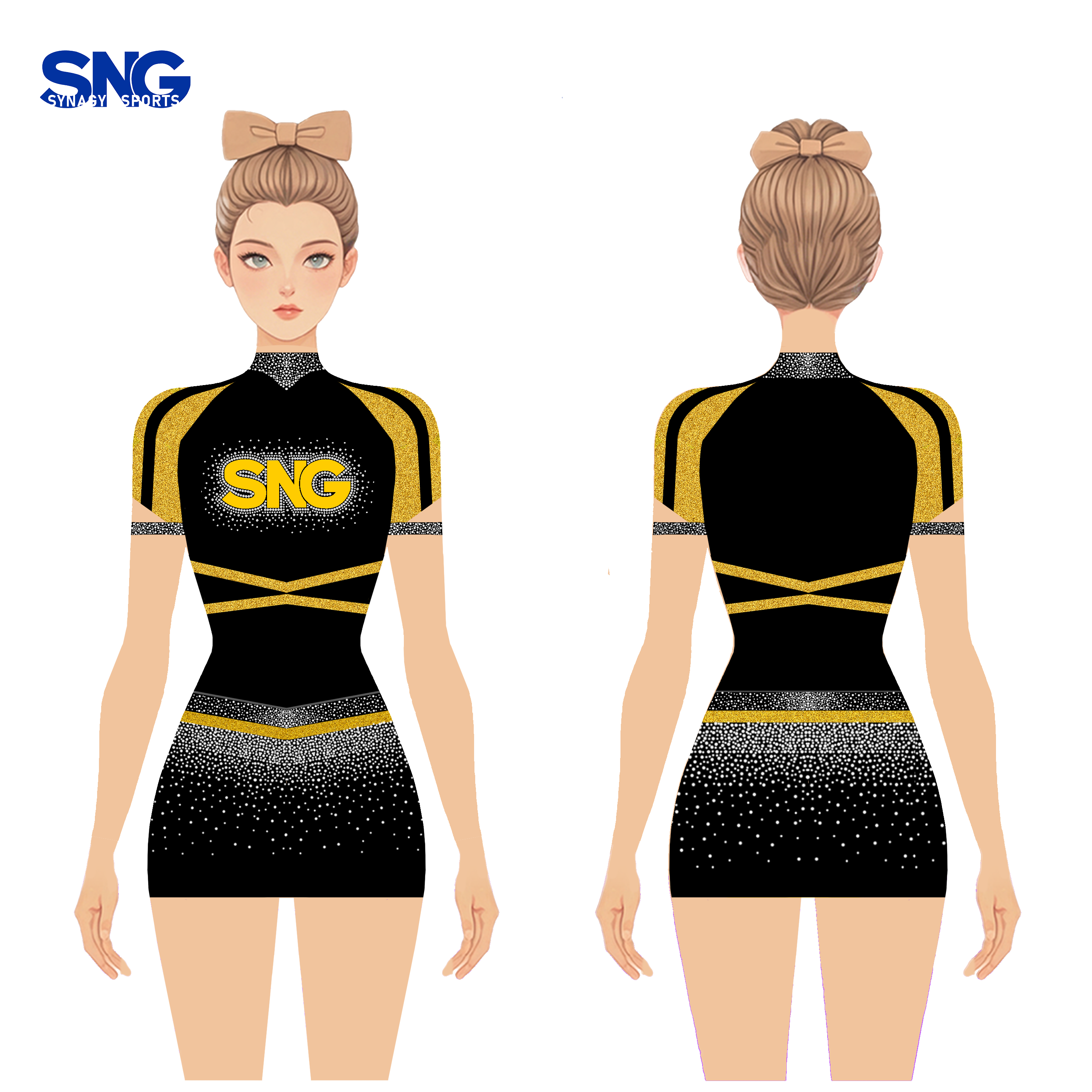 Cheerleading Practice Set Shorts Top Matching Set Durable Stitching For Kids Youth Practice Wear