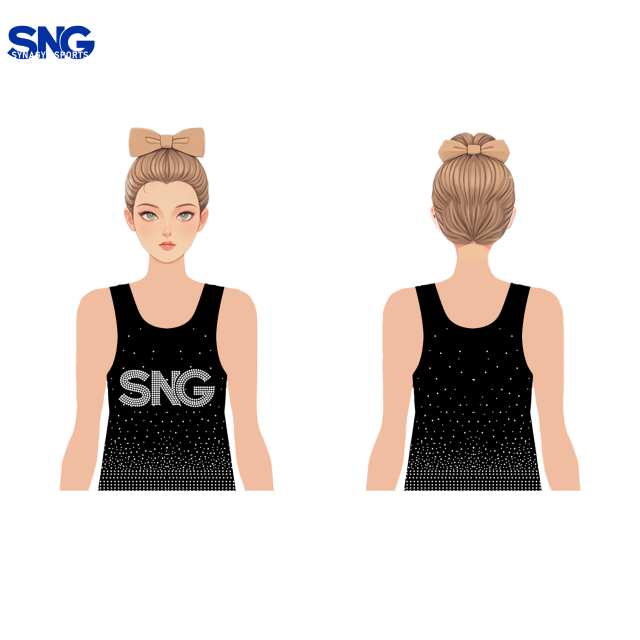 Rhinestone Cheer Practice Sets Custom Cheer Practice Uniform Cheerleading Practice Wear Set For Youth