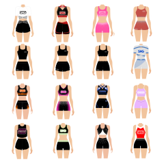 Youth Cheer Practice Uniforms Comfortable Material Breathable Cheerleading Outfits