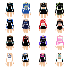 School Cheer Uniforms Varsity Reversible Design High Quality Blank Cheerleading Outfits For Youth Girls