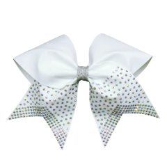 Customized Flat Cheer Bows Rhinestone Embellished For Cheerleader Costume Team Performance Accessory