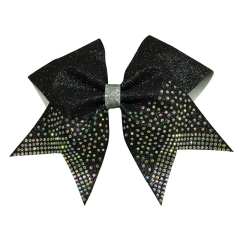 Customized Flat Cheer Bows Rhinestone Embellished For Cheerleader Costume Team Performance Accessory