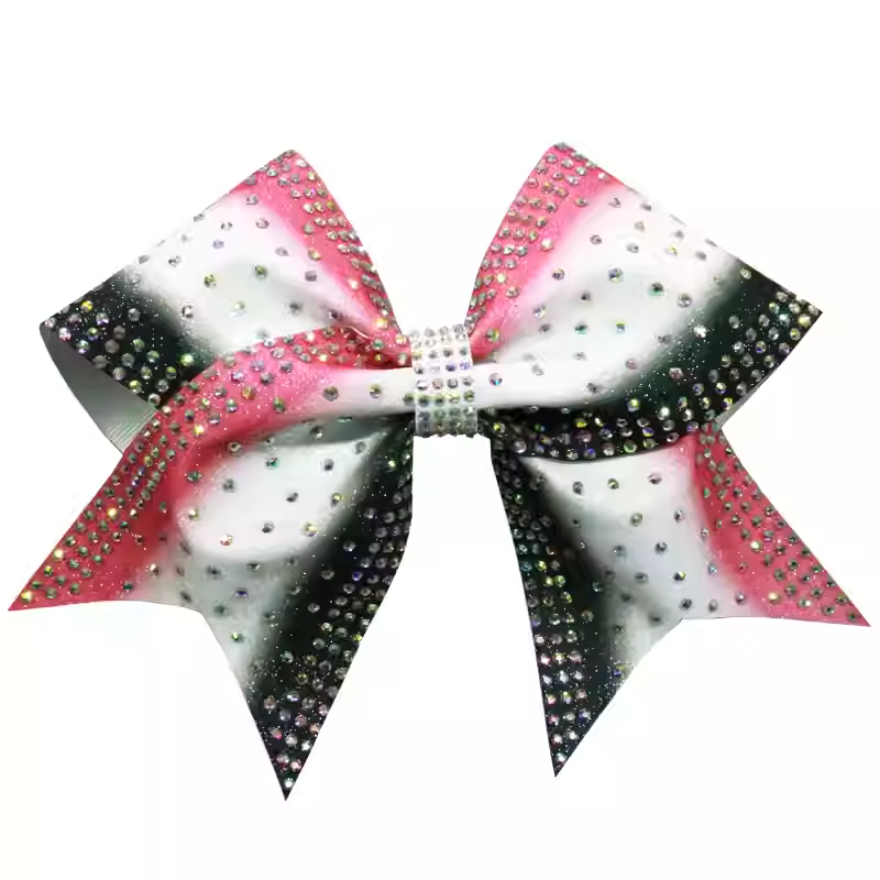 Cheer Bow Edge Rhinestone Transfers Diy Template For Handmade Cheerleading Hair Bow Decors