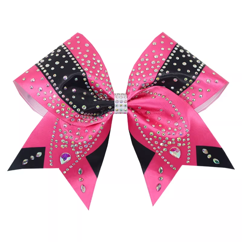 Bulk Cheer Bow Hot Fix Rhinestone Tails Transfers Wholesale For Diy Cheerleading Hair Bow Production