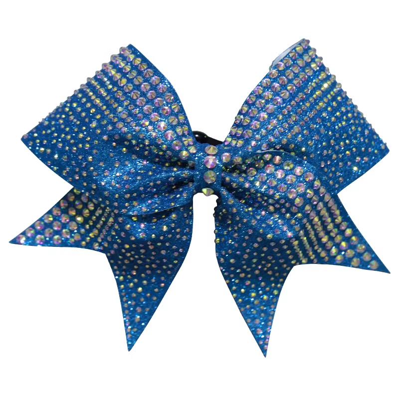 Wholesale Sports Bra With Bow Cheer Apparel Matching Rhinestone Cheer Bow Bulk Team Accessories