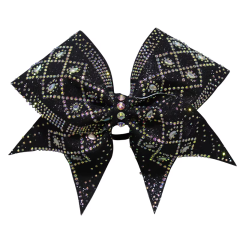 Wholesale Sports Bra With Bow Cheer Apparel Matching Rhinestone Cheer Bow Bulk Team Accessories