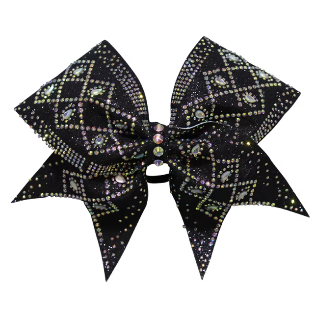 Wholesale Sports Bra With Bow Cheer Apparel Matching Rhinestone Cheer Bow Bulk Team Accessories