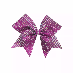 Wholesale Sports Bra With Bow Cheer Apparel Matching Rhinestone Cheer Bow Bulk Team Accessories